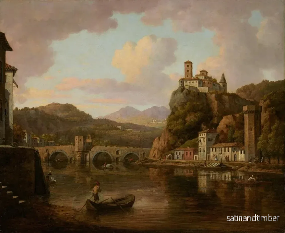 Reproduktion av målningen Château sur le Rhône, Frankrike - William Marlow - Bild 2