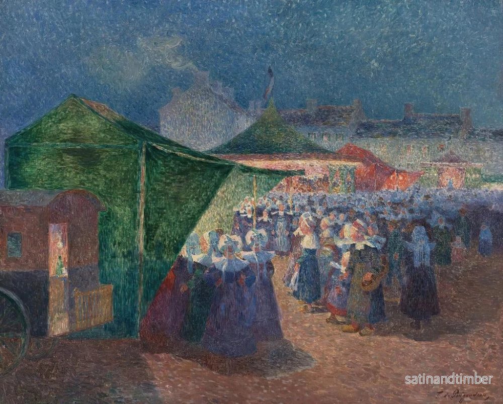 Reproduktion av målningen Fête foraine - Ferdinand du Puigaudeau - Bild 2