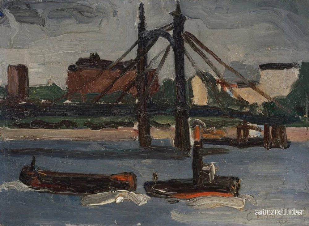 Reproduktion av målningen La Tamise à Battersea - Christopher Wood - Bild 2