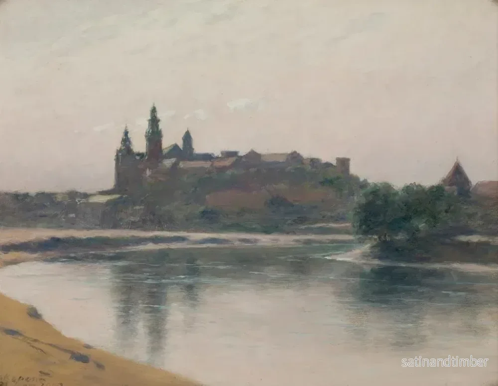 Reproduktion av målningen Wawel på Vistula-sidan - Stanisław Witkiewicz - Bild 2