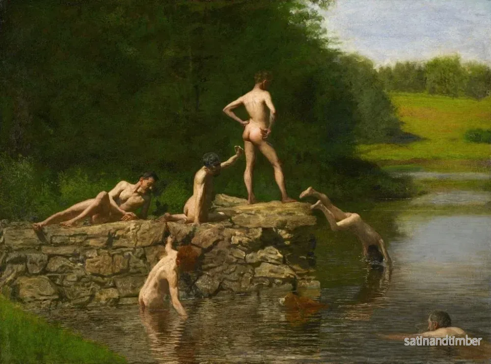 Reproduktion av målningen Natation - Thomas Eakins - Bild 2