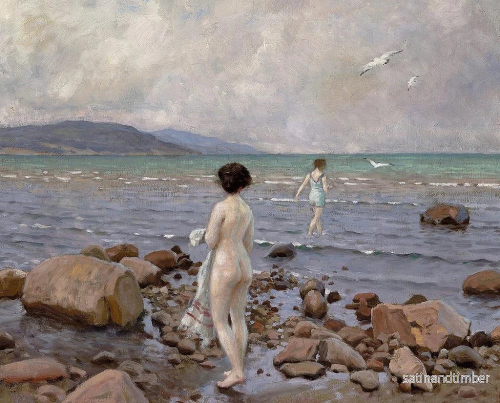 Reproduktion av målningen På stranden vid Stenet - Paul Fischer - Bild 2