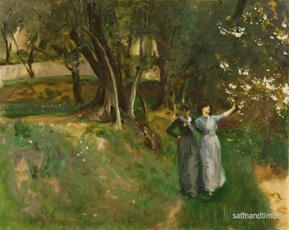 Reproduktion av målningen Landskapsbild med kvinnor i förgrunden - John Singer Sargent - Bild 2