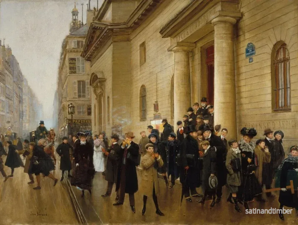 Reproduktion av målningen La sortie du lycée Condorcet - Jean Béraud - Bild 2