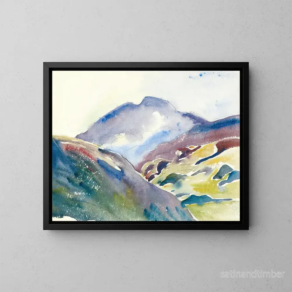 Reproduktion av målningen landskapsbild av hög berg - Giovanni Giacometti