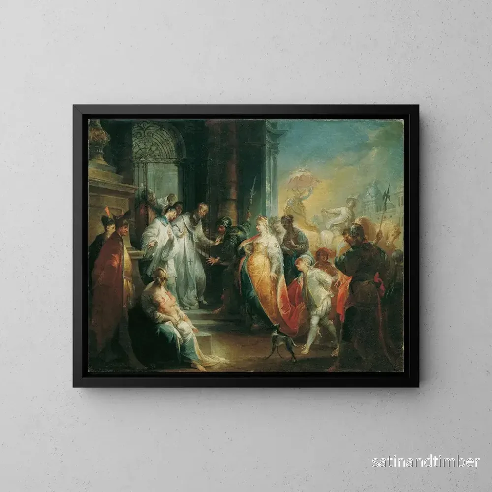 Reproduktion av målningen Le rejet de l’impératrice Eudoxie par saint Jean Chrysostome – Johann Wolfgang Baumgartner Reproduktion av målningen Le rejet de l’impératrice Eudoxie par saint Jean Chrysostome – Johann Wolfgang Baumgartner