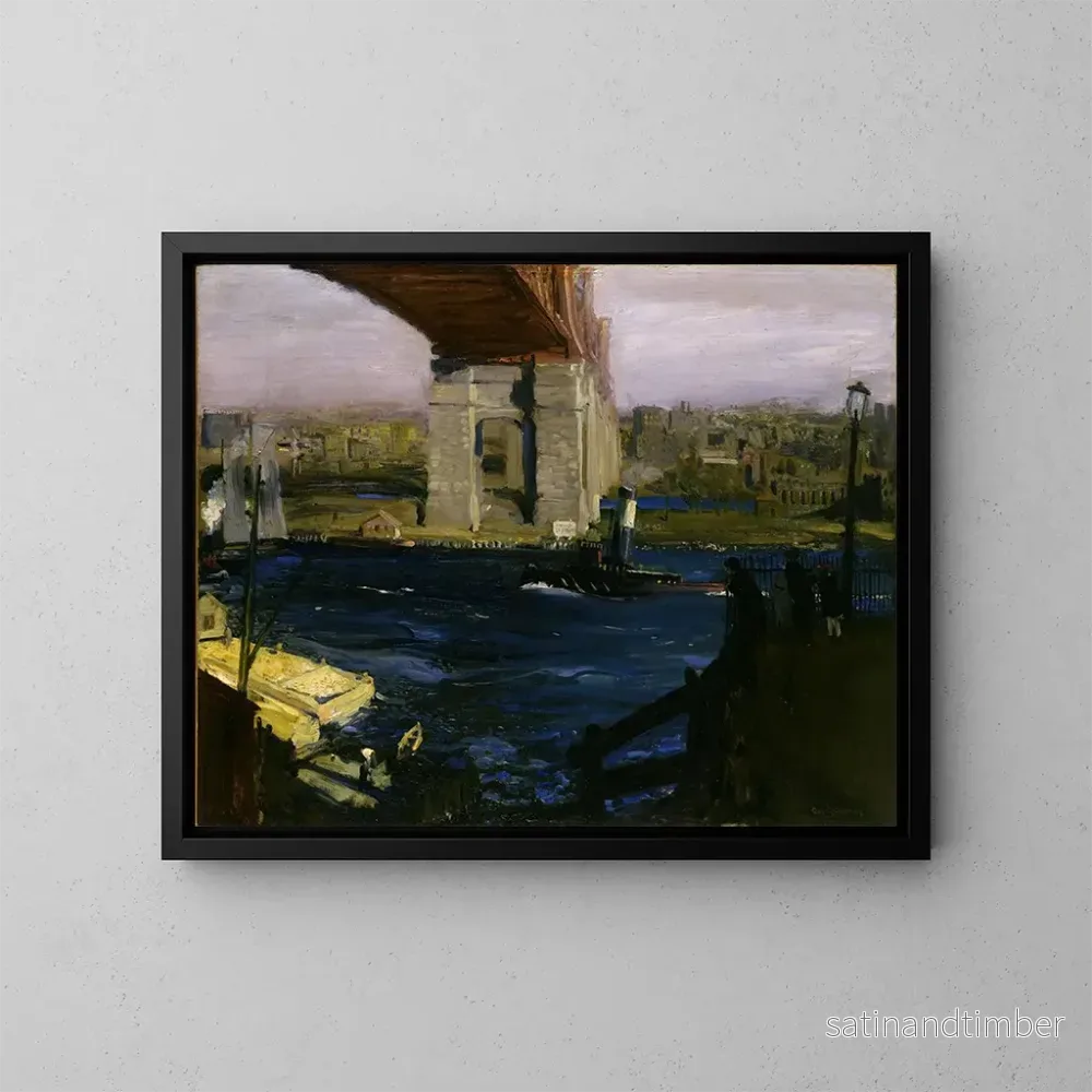 Reproduktion av målningen Pont de Blackwell's Island - George Wesley Bellows