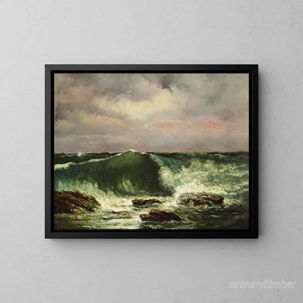 Reproduktion av målningen Vågorna - Gustave Courbet