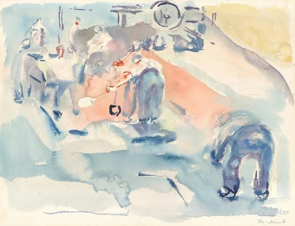 Reproduktion av målningen Arbete av byggnation - Edvard Munch - Bild 2