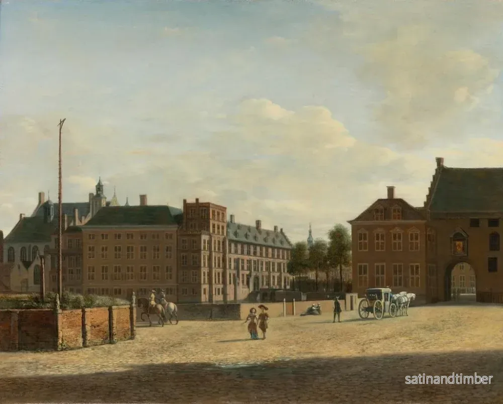 Reproduktion av målningen La Place med Binnenhof och Gevangenpoort i Den Haag - Gerrit Adriaensz Berckheyde - Bild 2