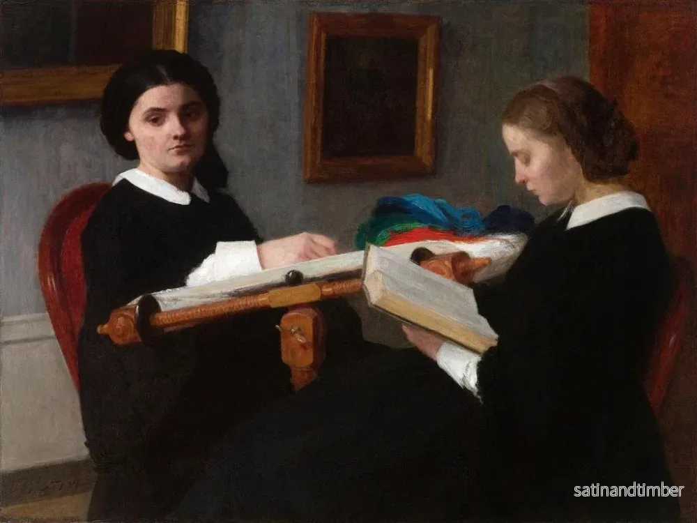 Reproduktion av målningen Les Deux Sœurs - Henri Fantin-Latour - Bild 2