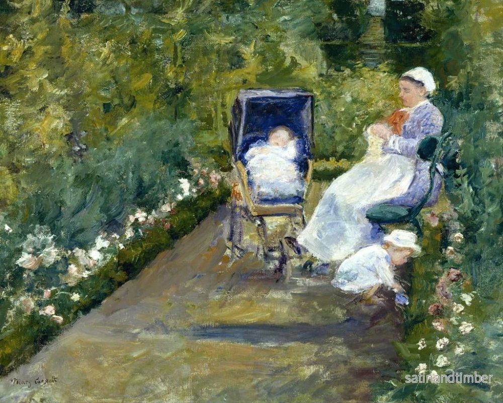 Reproduktion av målningen Barn i en trädgård - Mary Cassatt - Bild 2