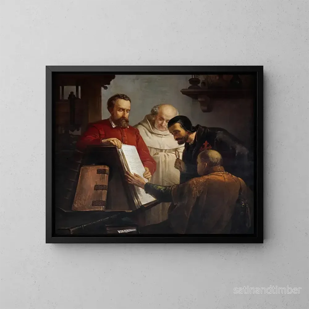 Reproduktion av målningen Plantin presenterar ett exemplar av Biblia Regia av Arias Montanus - Joseph Bellemans