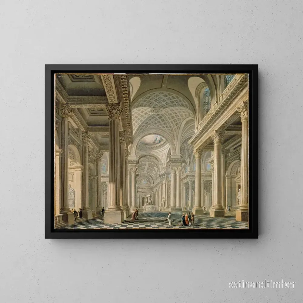 Reproduktion av målningen av interiören i Madeleine-kyrkan efter Contant d'Ivrys projekt - Pierre-Antoine Demachy