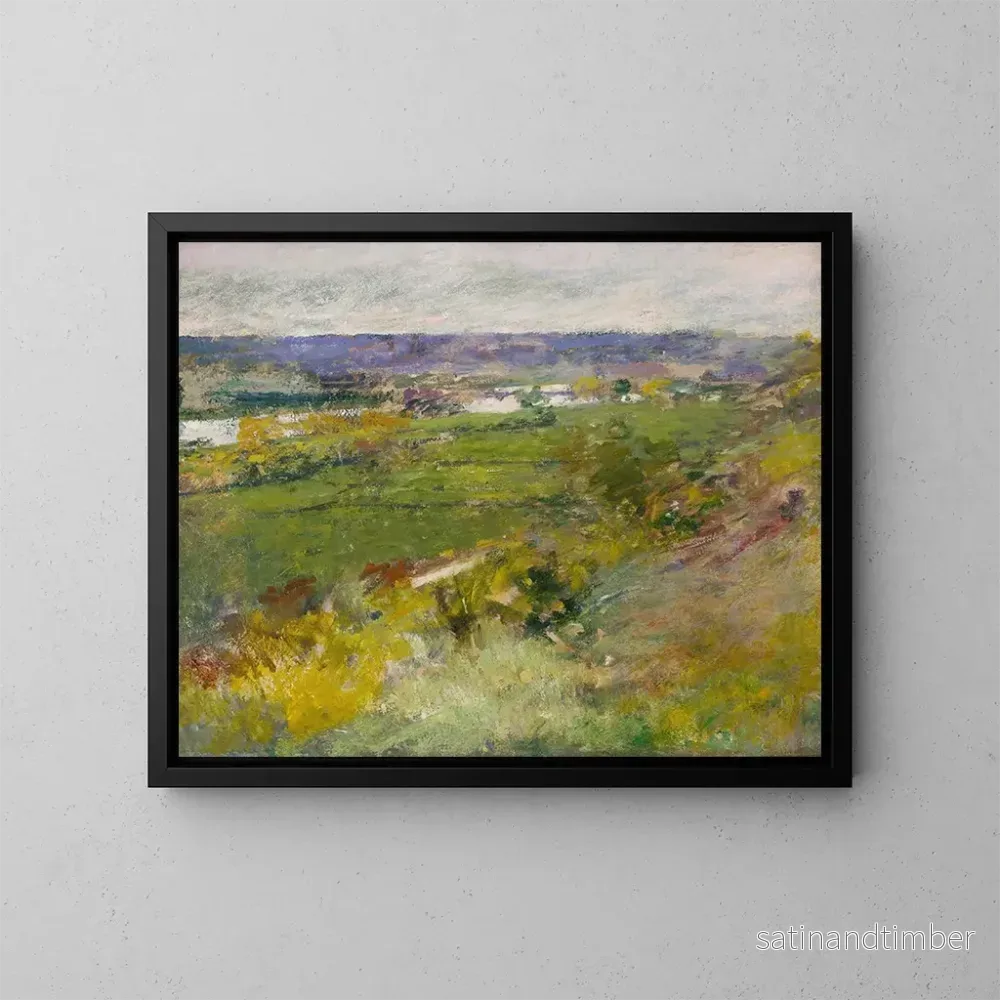 Reproduktion av målningen Studie för Seine-dalen sett från Givernys höjder - Theodore Robinson