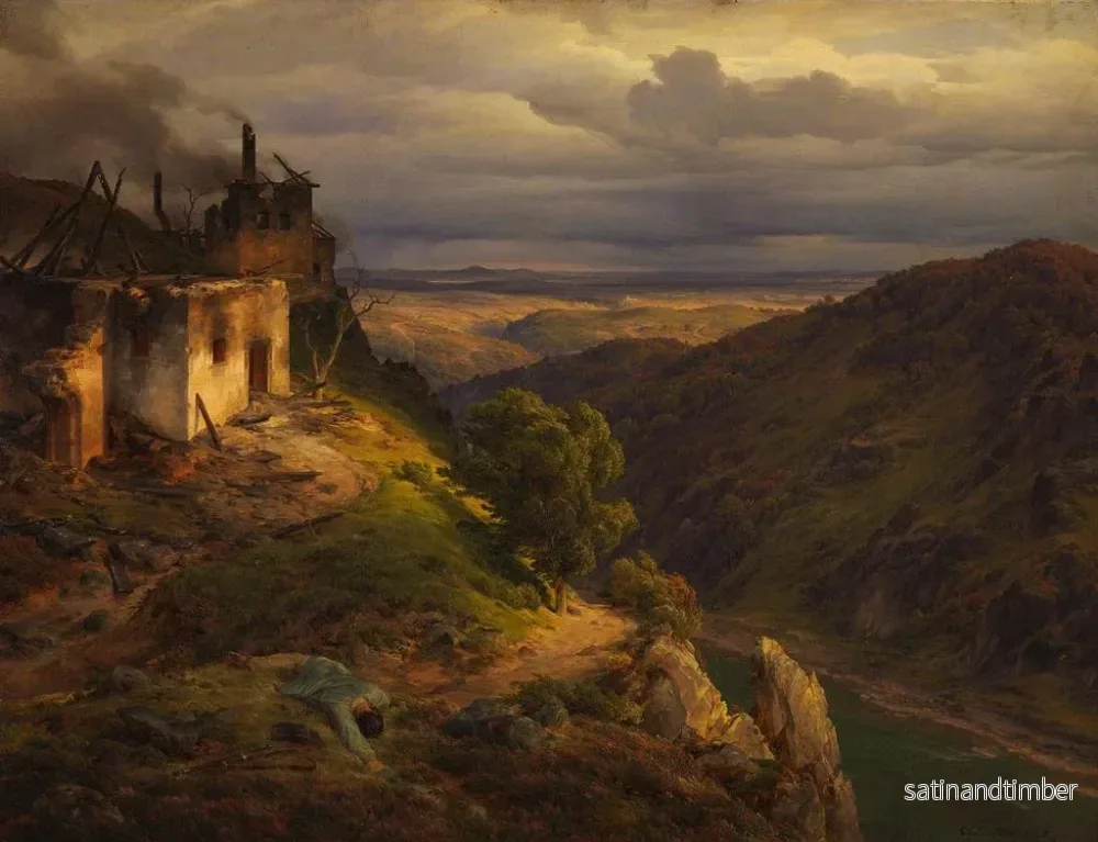 Reproduktion av målningen Landskap - Karl Friedrich Lessing - Bild 2