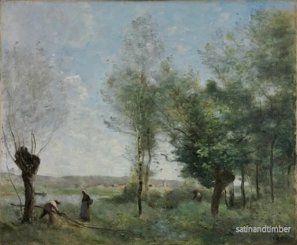 Reproduktion av målningen Souvenir de Coubron - Jean-Baptiste-Camille Corot - Bild 2