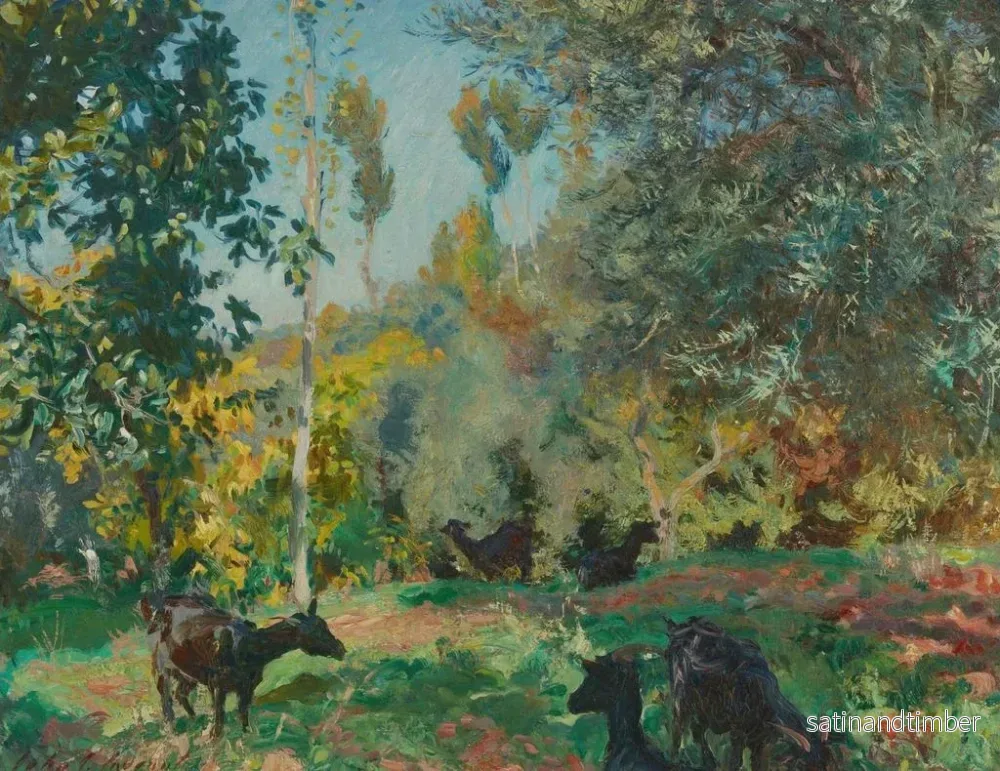 Reproduktion av målningen Landskapsbild med getter - John Singer Sargent - Bild 2