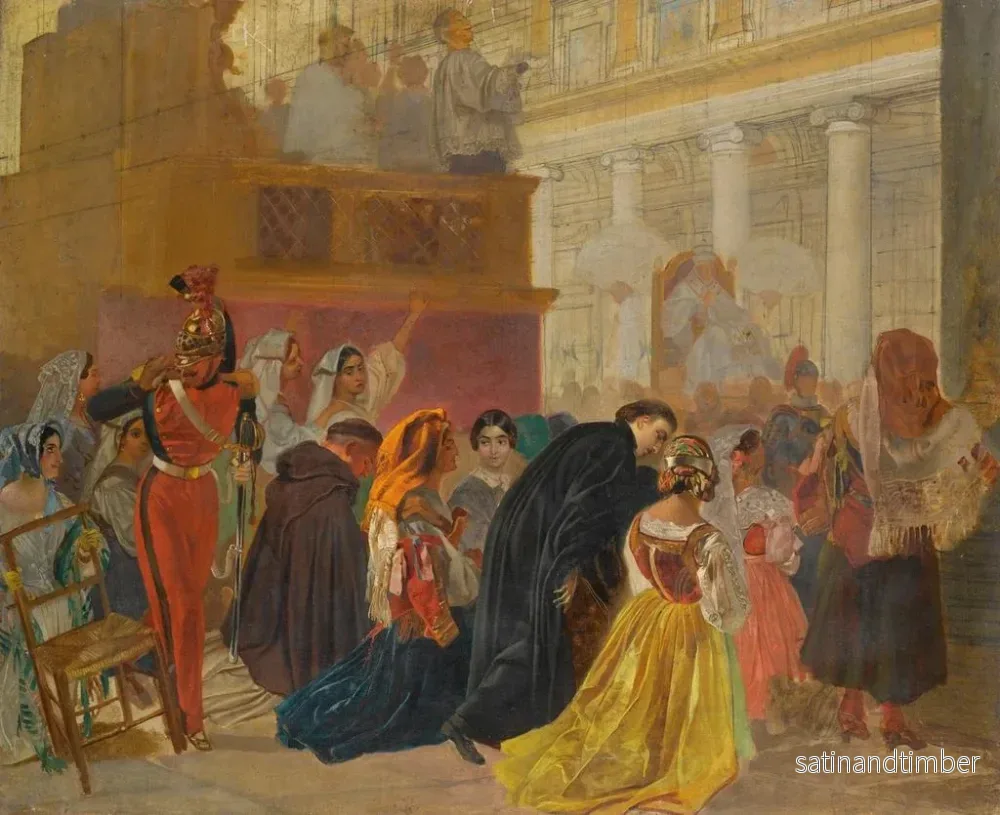 Reproduktion av målningen Studie för påvens Pius IX återkomst till Rom 1850 - Karl Bryullov - Bild 2
