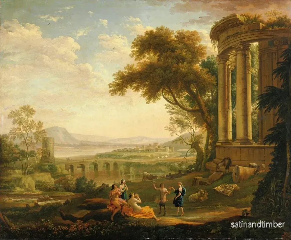 Reproduktion av målningen Landskap med satyr och nymf - Claude Lorrain - Bild 2