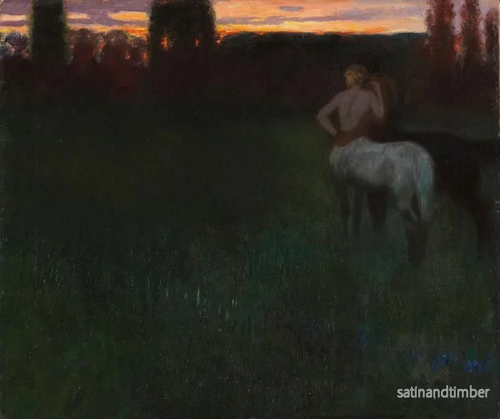 Reproduktion av målningen Solnedgång - Franz von Stuck - Bild 2