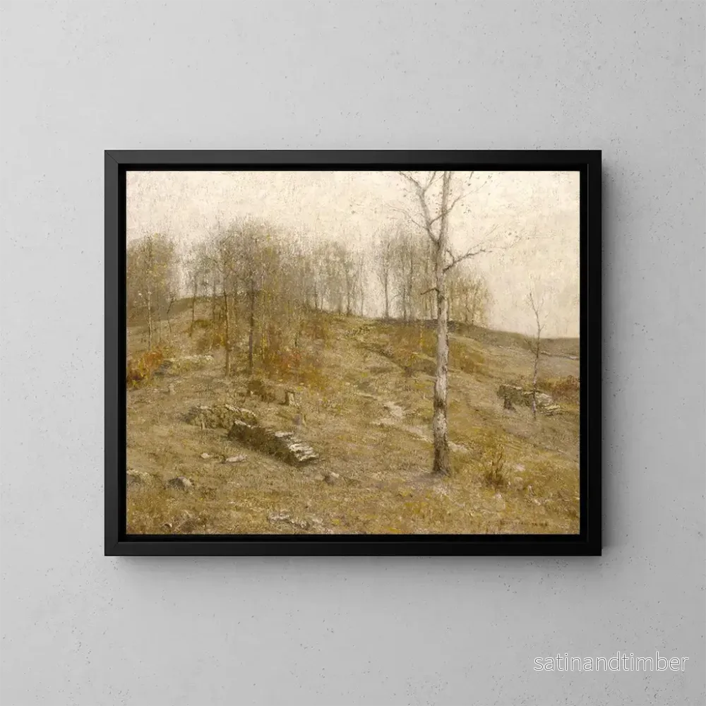 Reproduktion av målningen Höjdpunkter i december - Bruce Crane