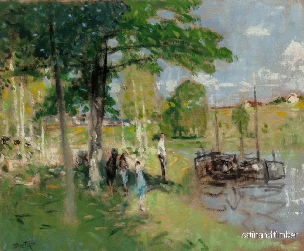 Reproduktion av målningen Péniches à Saint-Mammes - Pierre-Eugène Montzin - Bild 2