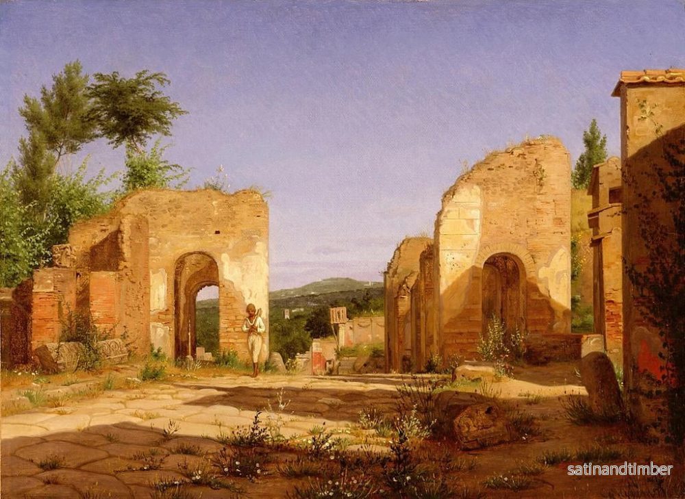 Reproduktion av målningen Porte dans la Via Sepulcralis à Pompéi - Christen Købke - Bild 2