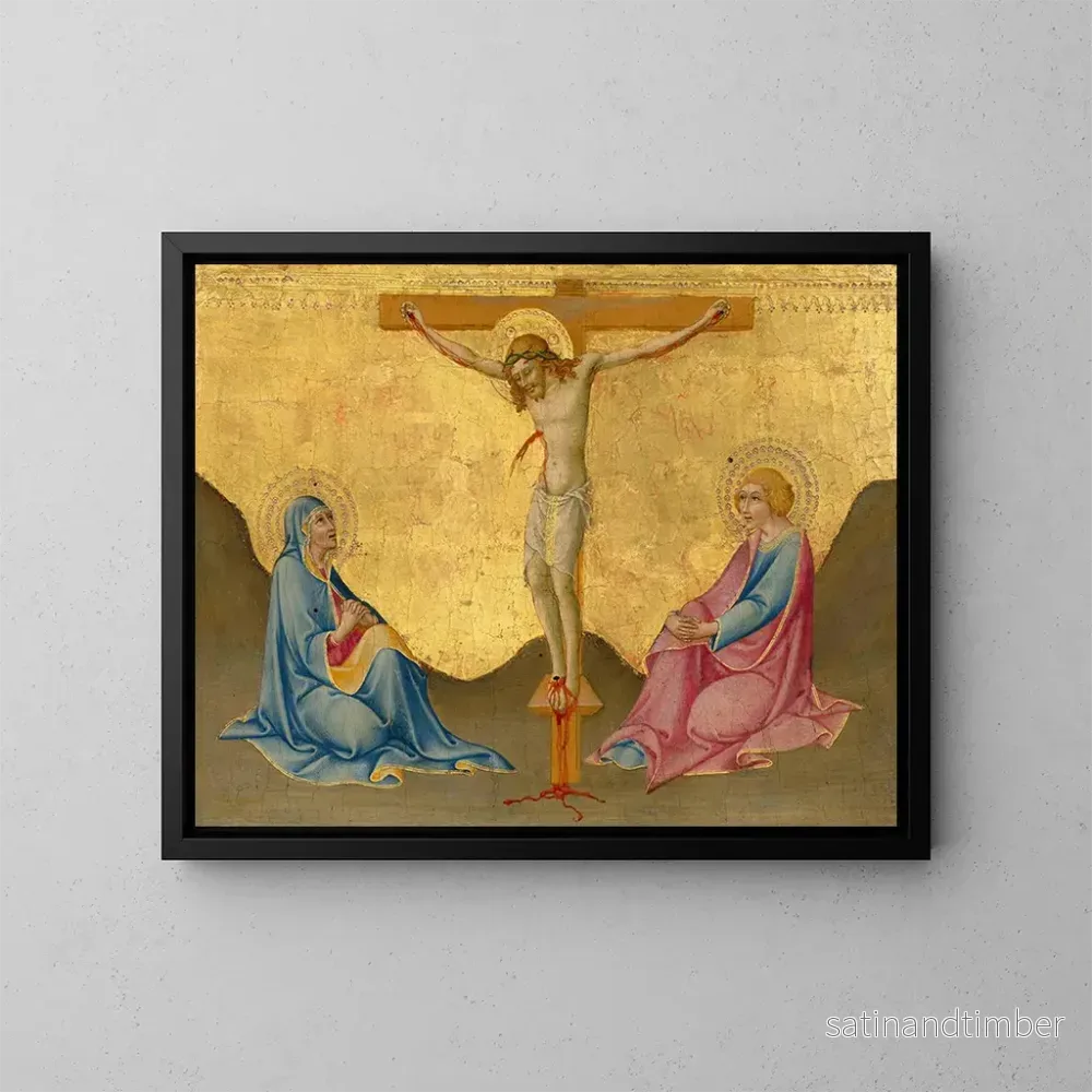 Reproduktion av målningen La Crucifixion - Sano di Pietro