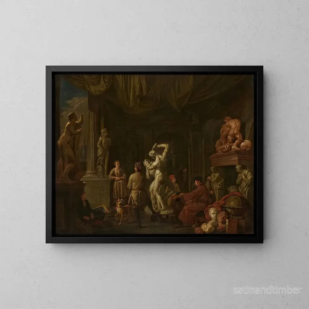 Reproduktion av målningen I skulptörens verkstad - Balthasar van den Bossche