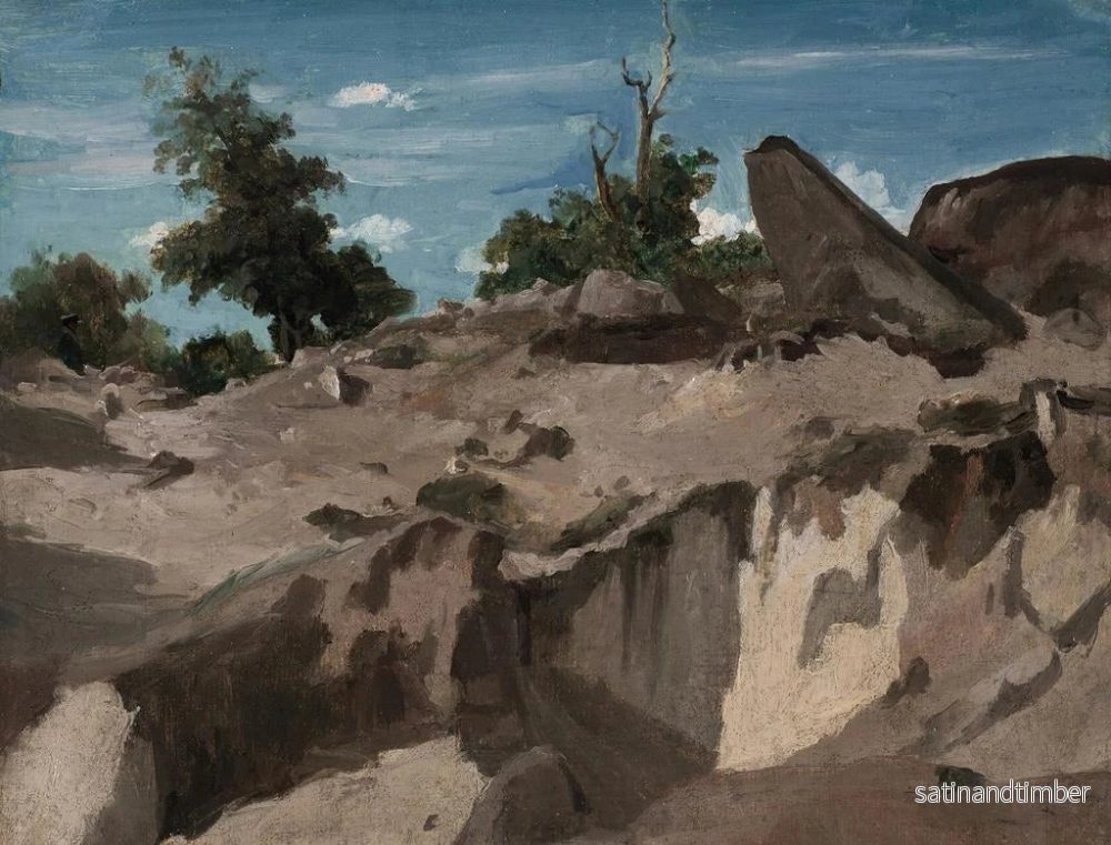 Reproduktion av målningen av Fort de Fontainebleau vid plateau BRL - Jean-Baptiste-Camille Corot - Bild 2