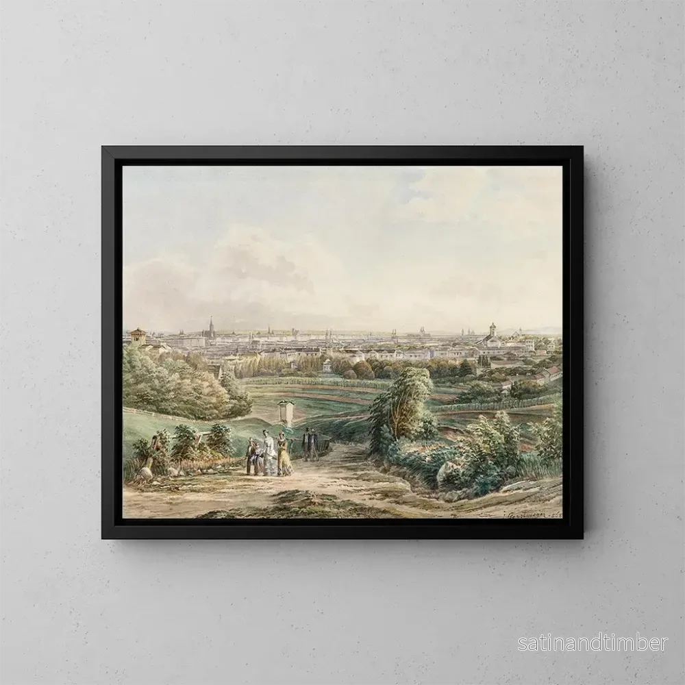 Reproduktion av målningen Vue de Vienne depuis Döbling – Josef Gerstmeyer Reproduktion av målningen Vue de Vienne depuis Döbling – Josef Gerstmeyer