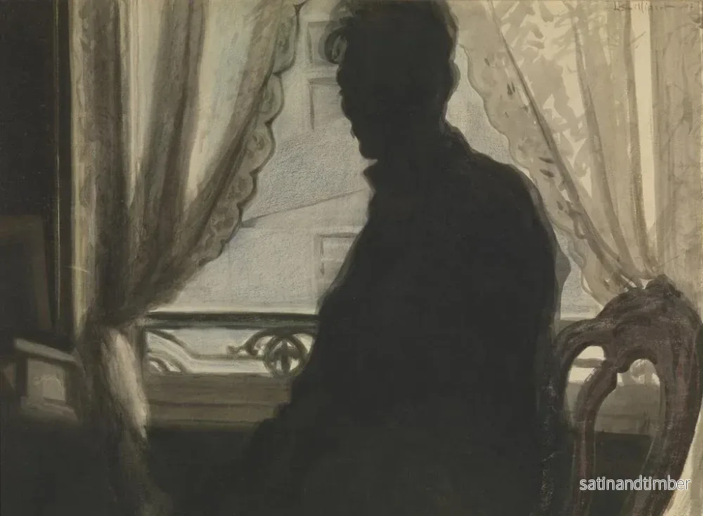 Reproduktion av målningen Silhouette du peintre - Léon Spilliaert - Bild 2