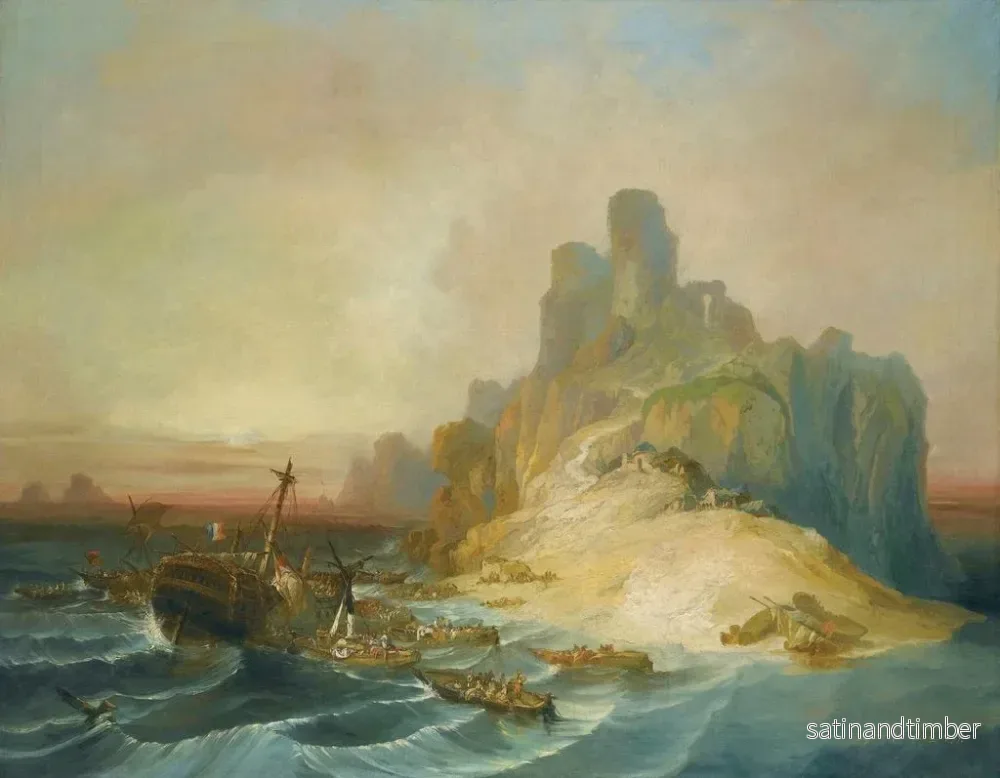 Reproduktion av målningen Naufrage au large de la côte - Eugenio Lucas Velázquez - Bild 2