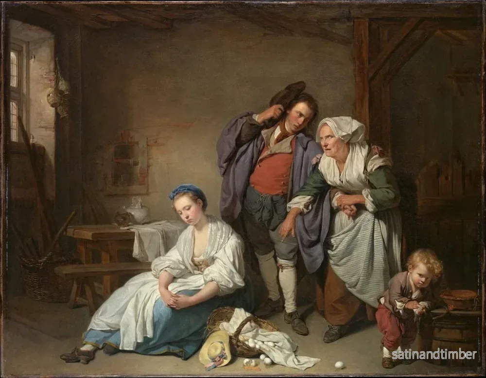 Reproduktion av målningen Ägg krossade - Jean-Baptiste Greuze - Bild 2