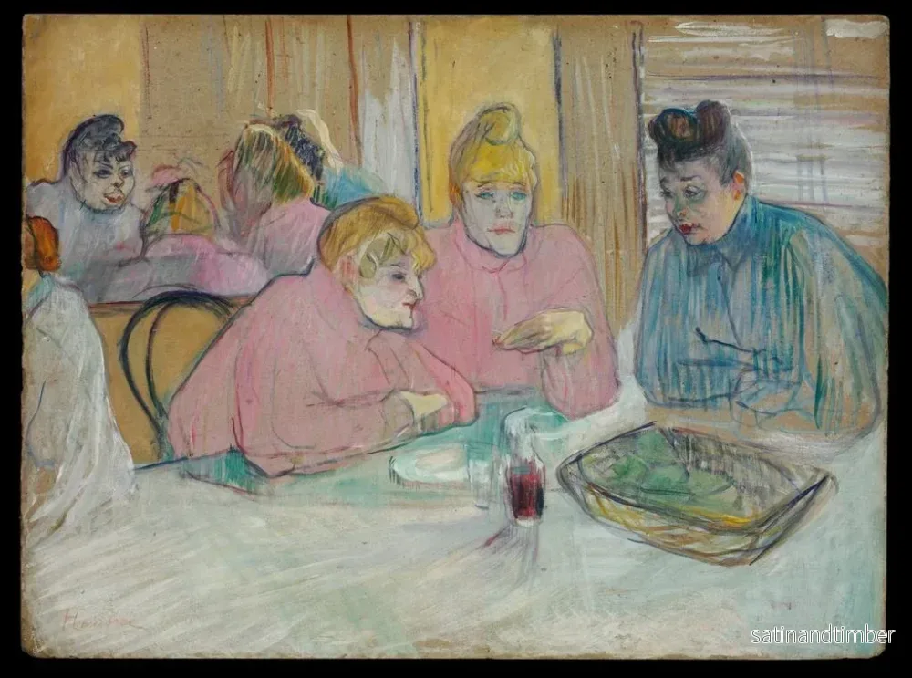 Reproduktion av målningen Les Dames dans la salle à manger - Henri de Toulouse-Lautrec - Bild 2