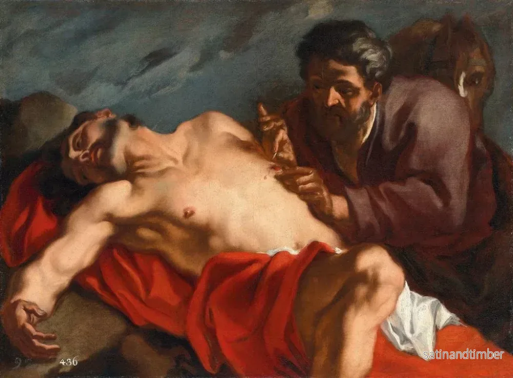 Reproduktion av målningen Le Bon Samaritain - Giovanni Battista Piazzetta - Bild 2