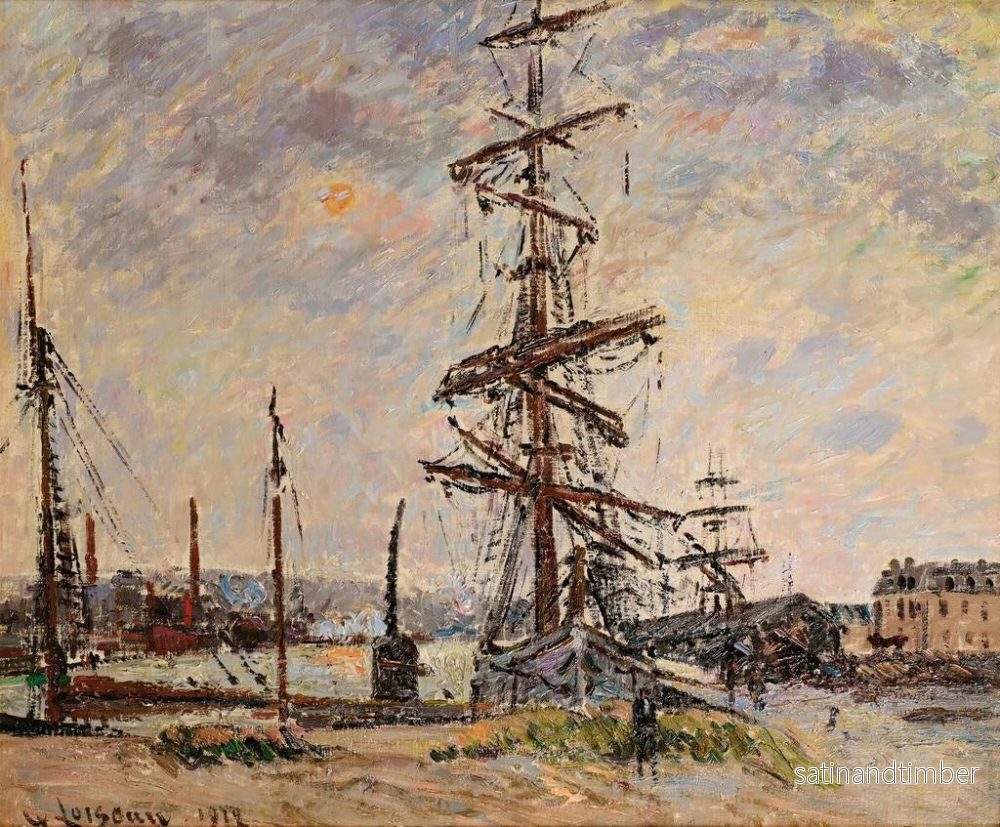 Reproduktion av målningen Båtar vid kajen i Le Havre - Gustave Loiseau - Bild 2