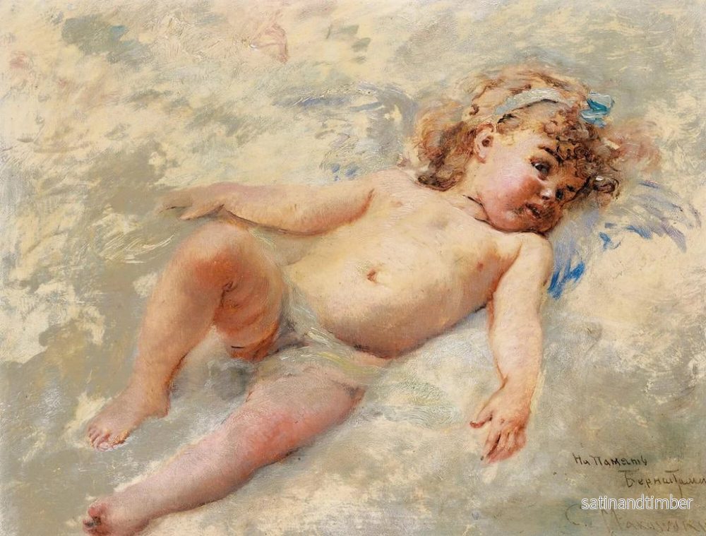 Reproduktion av målningen Chérubin - Konstantin Egorovich Makovsky - Bild 2