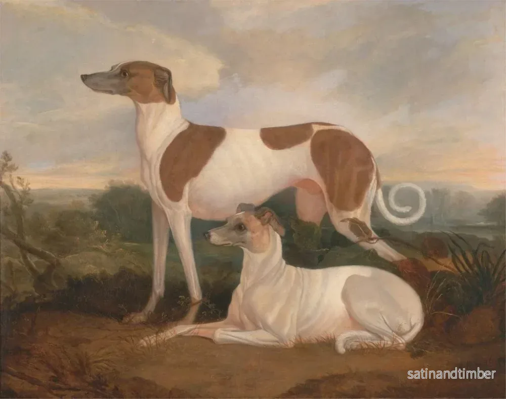 Reproduktion av målningen av två greyhounds i ett landskap - Charles Hancock - Bild 2