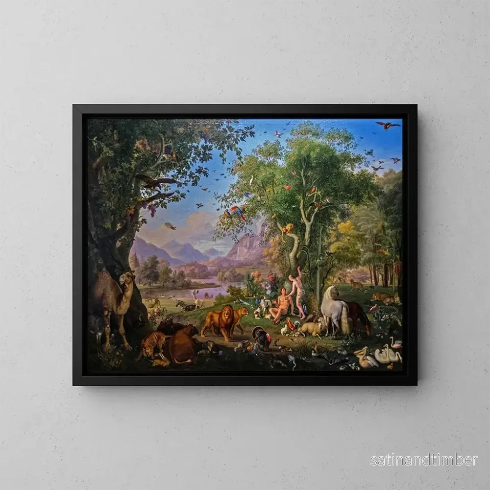 Reproduktion av målningen Adam och Eva i Edens lustgård – Johann Wenzel Peter Reproduktion av målningen Adam och Eva i Edens lustgård – Johann Wenzel Peter