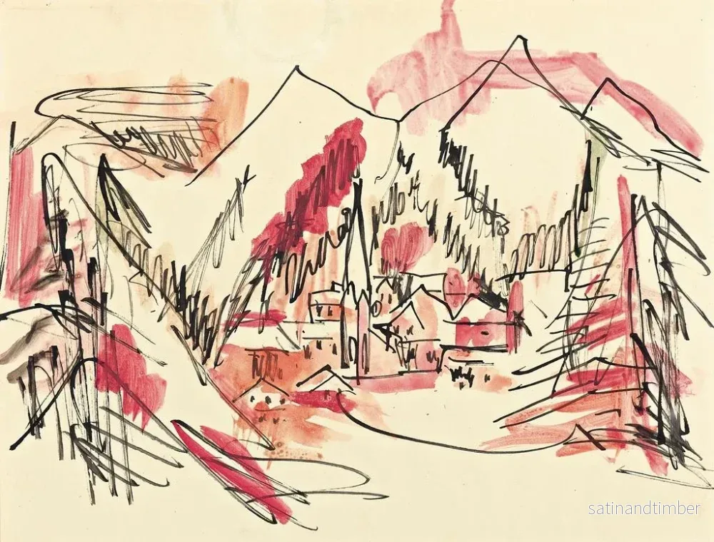 Reproduktion av målningen Landskap av Davos - Ernst Ludwig Kirchner - Bild 2