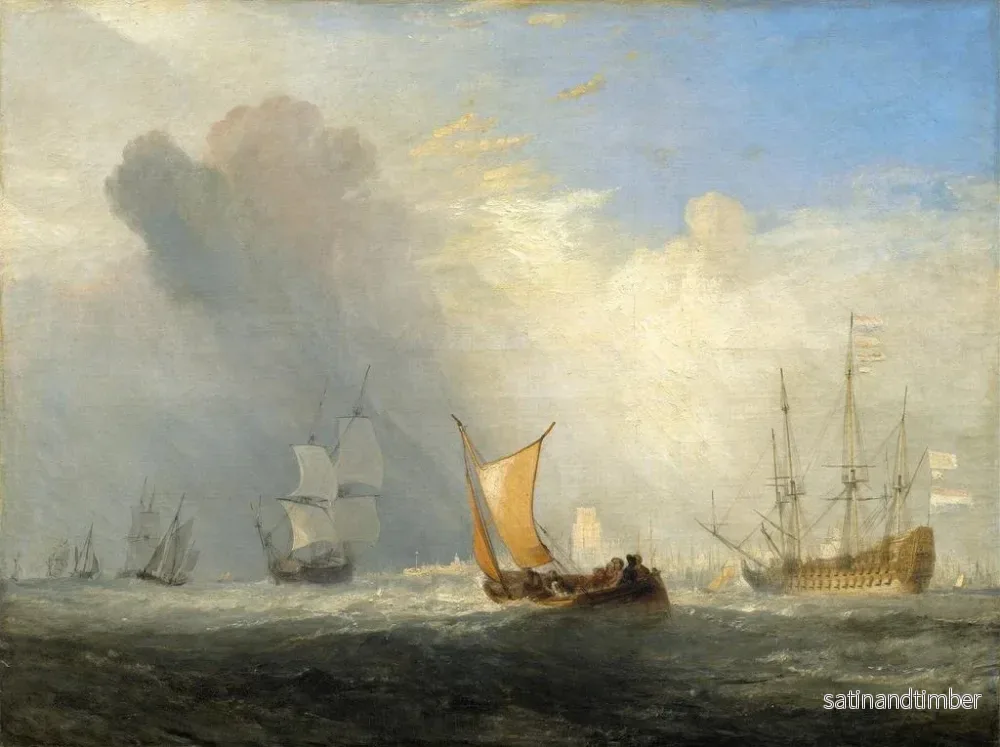Reproduktion av målningen Ferry-boat de Rotterdam - Joseph Mallord William Turner - Bild 2