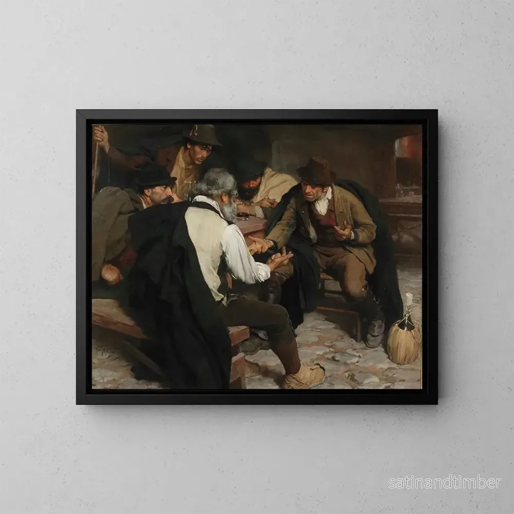 Reproduktion av målningen av Morra-spelare - Pieter Josselin de Jong