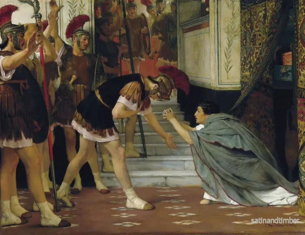 Reproduktion av målningen Proklamation de Claude kejsare - Lawrence Alma-Tadema - Bild 2