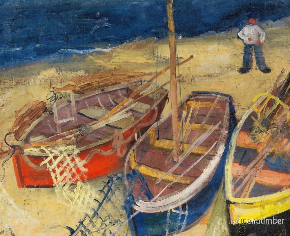 Reproduktion av målningen Båtar för fiske på stranden - Felix Nussbaum - Bild 2