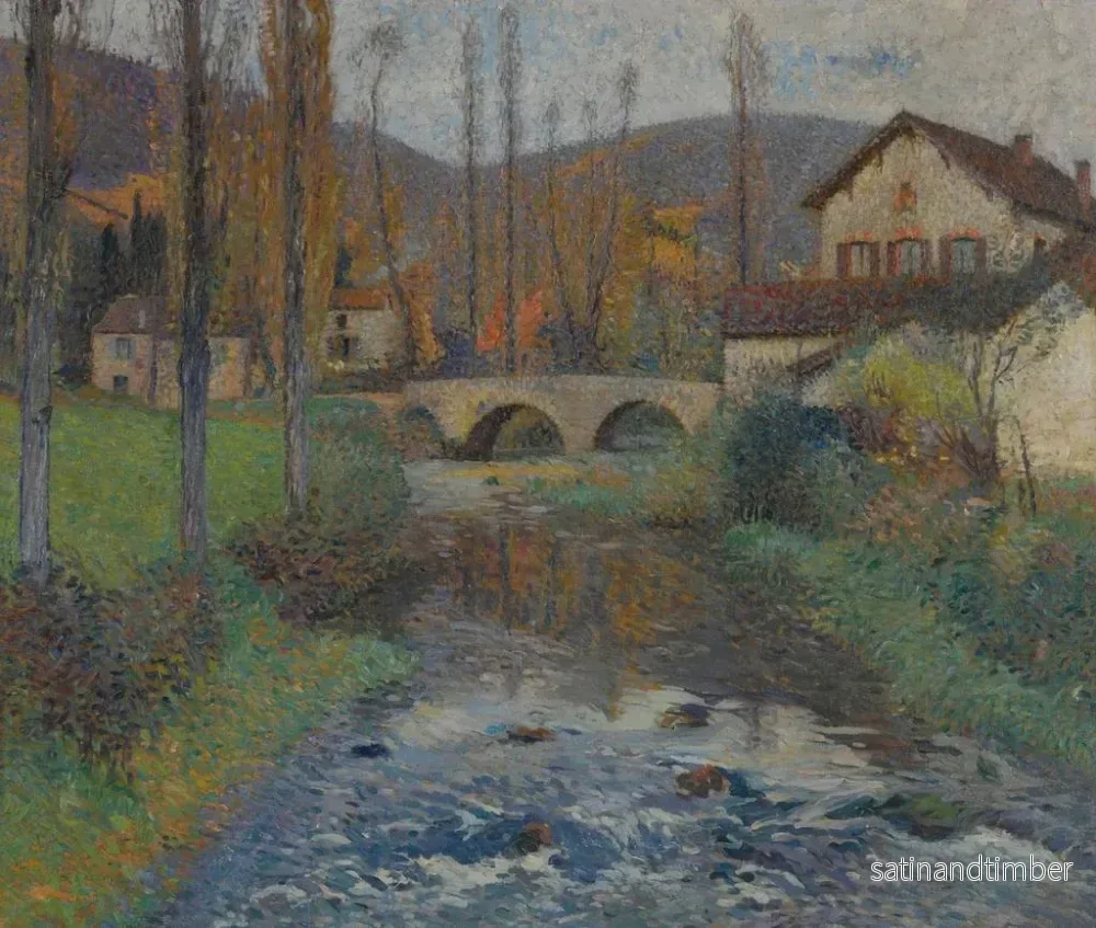 Reproduktion av målningen Le Pont de Labastide du Vert - Henri Martin - Bild 2