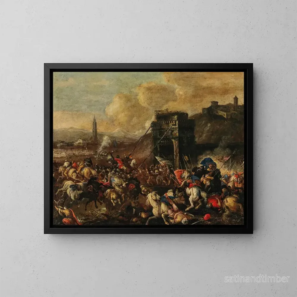 Reproduktion av målningen La bataille de Vienne – Johann Heinrich Roos Reproduktion av målningen La bataille de Vienne – Johann Heinrich Roos