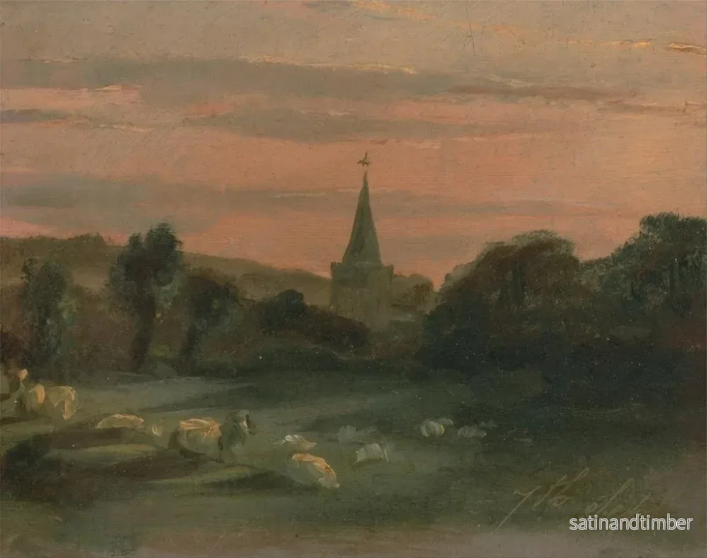 Reproduktion av målningen av Stoke Poges kyrka - Thomas Churchyard - Bild 2