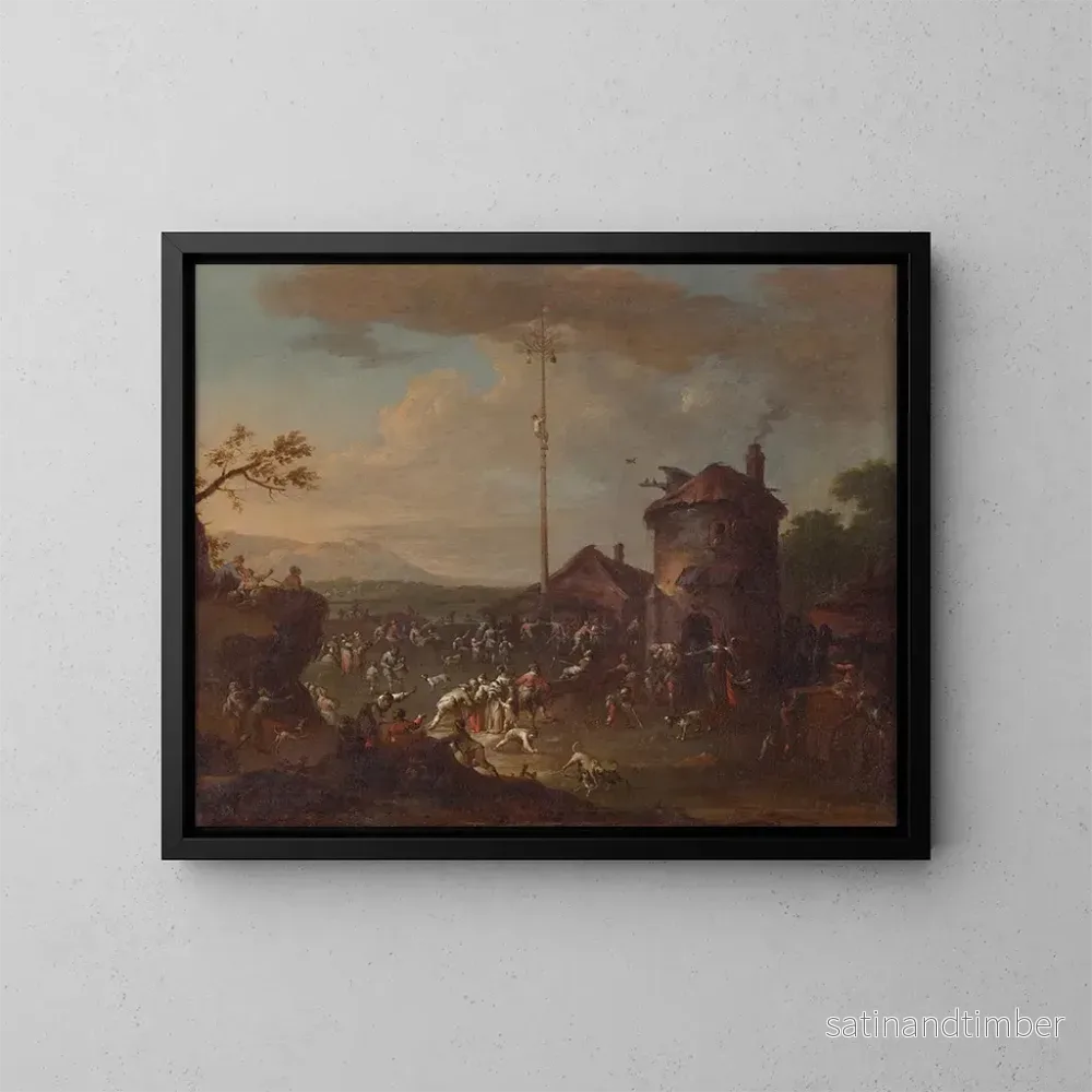 Reproduktion av målningen Fête de la Kirchweih - Karl Josef Aigen